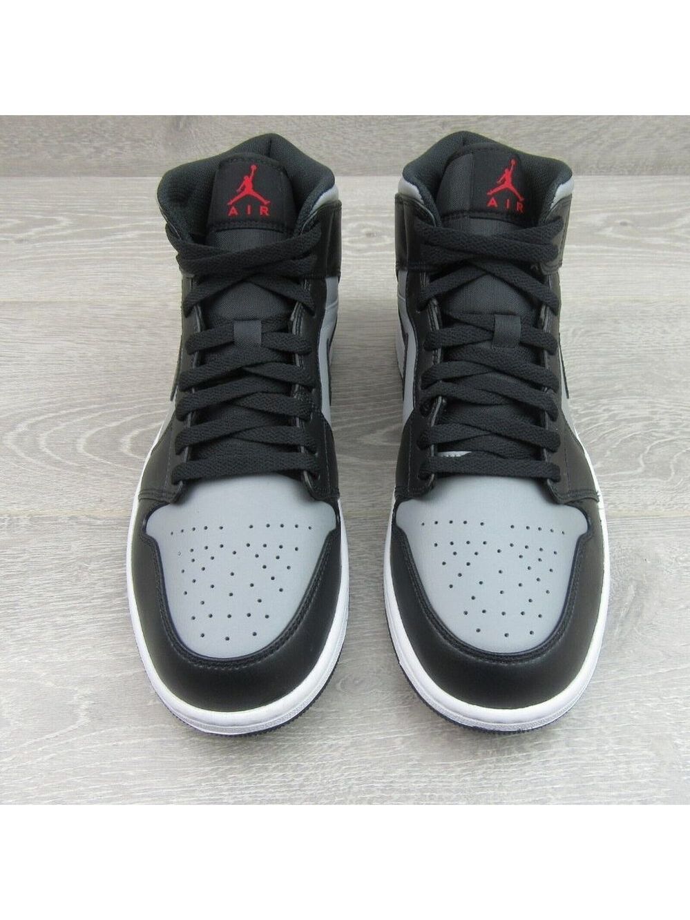 Air Jordan 1 Mid Shadow Red Black Shoes Men's Size 10.5 NEW - Picture 6 of 14